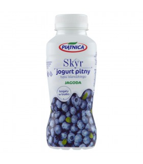Piątnica Skyr jogurt pitny typu islandzkiego jagoda 330 ml
