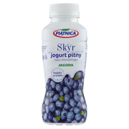 Piątnica Skyr jogurt pitny typu islandzkiego jagoda 330 ml
