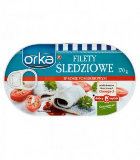 Dobry Wybór Orka Filety śledziowe w sosie pomidorowym 170 g