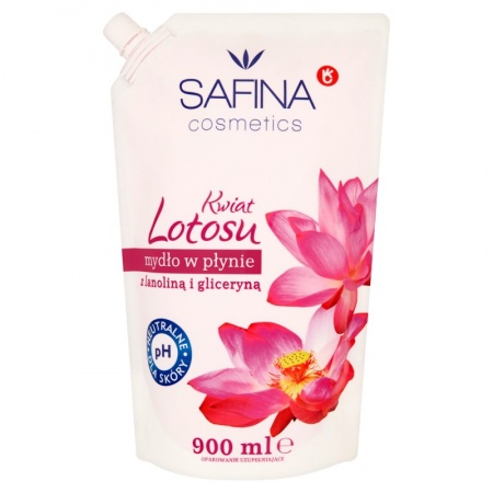 Dobry Wybór Safina Cosmetics Kwiat Lotosu Mydło w płynie Opakowanie uzupełniające 900 ml