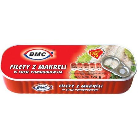 BMC Filety Z Makreli W Sosie Pomidorowym 175g