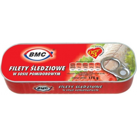 BMC Filety Śledziowe W Sosie Pomidorowym175g