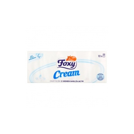 Foxy Cream Chusteczki z kremem nawilżającym 10 paczek