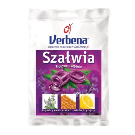 Verbena Szałwia Ziołowe cukierki 60 g