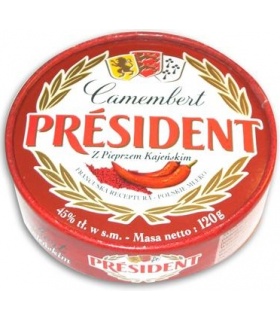 President Camembert z pieprzem kajeńskim 120g