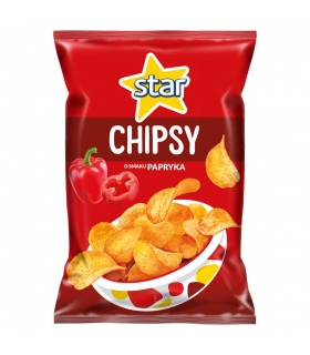 Star Chipsy o smaku papryka 130 g