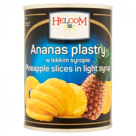 Helcom Ananas plastry w lekkim syropie 565 g