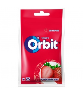 Orbit Strawberry Guma do żucia bez cukru 35 g (25 sztuk)
