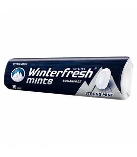 Winterfresh Mints Strong Mint Bezcukrowe cukierki 28 g (16 sztuk)