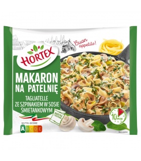 Hortex Makaron na patelnię tagliatelle ze szpinakiem w sosie śmietankowym 450 g