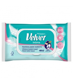 Velvet Intima Nawilżany papier toaletowy 48 sztuk