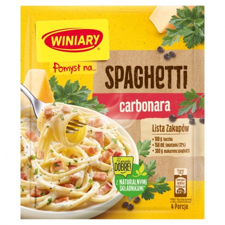Winiary Pomysł na... Spaghetti carbonara 34 g