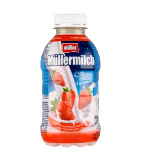 Müller Müllermilch Napój mleczny o smaku truskawkowym 400 g