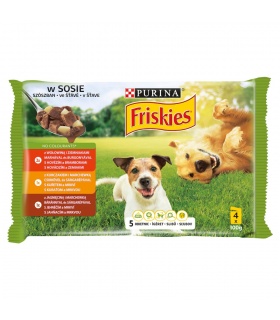 Friskies Karma dla psów w sosie 400 g (4 x 100 g)