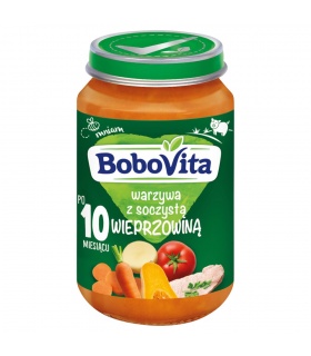 BoboVita Warzywa z soczystą wieprzowiną po 10 miesiącu 190 g