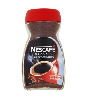 Nescafé Classic Bezkofeinowa kawa rozpuszczalna 100 g