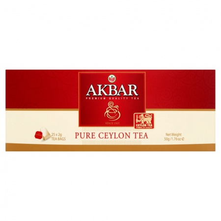Akbar Pure Ceylon Herbata czarna 50 g (25 torebek)
