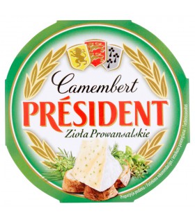 Président Camembert zioła prowansalskie Ser pełnotłusty 120 g