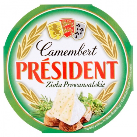 Président Camembert zioła prowansalskie Ser pełnotłusty 120 g