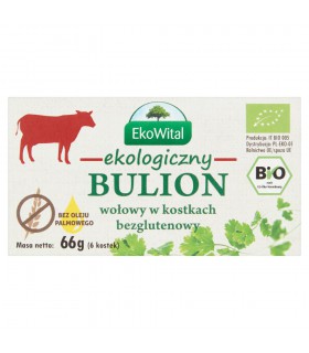 EkoWital Ekologiczny bulion wołowy w kostkach 66 g (6 sztuk)