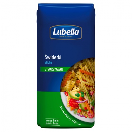 Lubella Makaron świderki z warzywami eliche 400 g