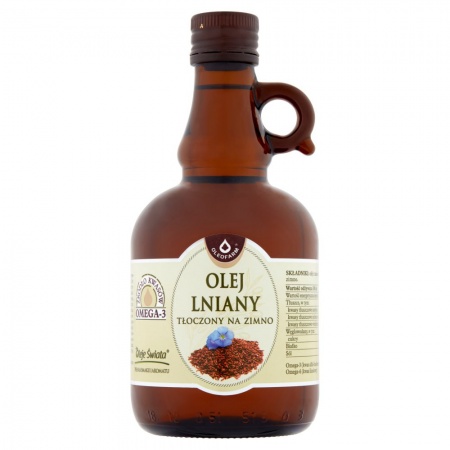 Oleofarm Olej lniany tłoczony na zimno 0,5 l