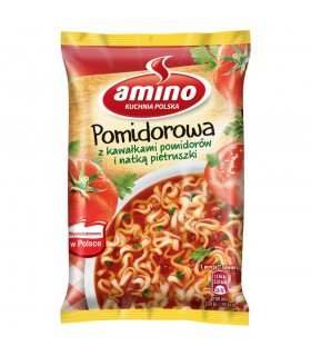 Amino Zupa błyskawiczna pomidorowa z kawałkami pomidorów i natką pietruszki 61 g